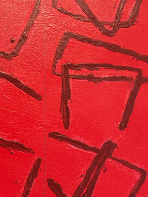 Untitled (black on red) by Path Soong)