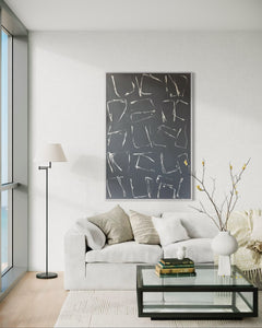 Untitled (white on grey) by Path Soong